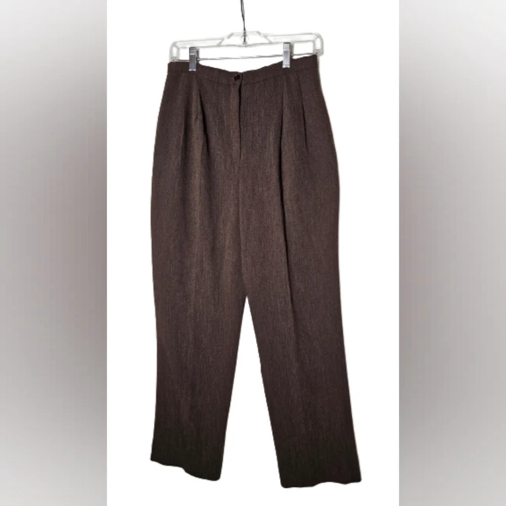 Kasper & Company Polyester Blend Brown Dress Pants Women's Size 8